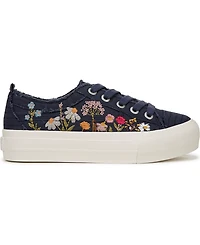 Blowfish Malibu Women's Sadie-Sun Embroidered Lace Up Platform Sneakers