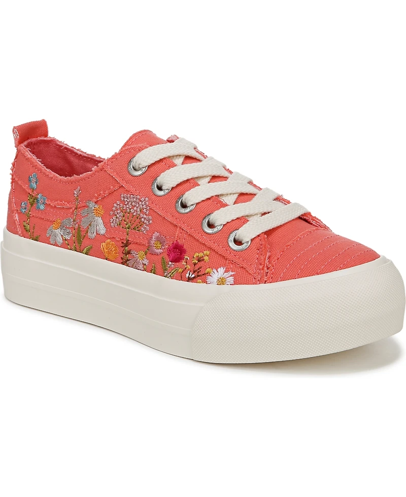 Blowfish Malibu Women's Sadie-Sun Embroidered Lace Up Platform Sneakers