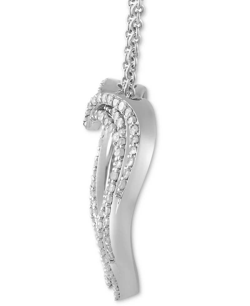 Diamond Multiple Heart Pendant Necklace (1/2 ct. t.w.) in Sterling Silver or 14k Gold-Plated Sterling Silver, 16" + 2" extender