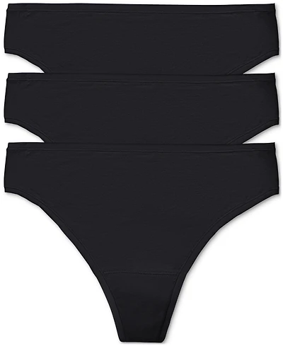 Natori Women's 3-Pk. Bliss Bare Cotton Thong Underwear 771346MP