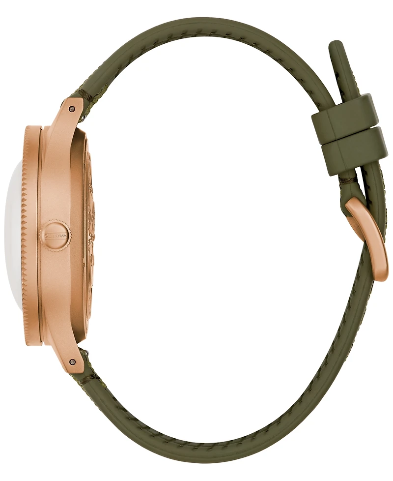 Bulova 150th Anniversary Men's Automatic Mil-ships Green Nylon Strap Watch 41mm