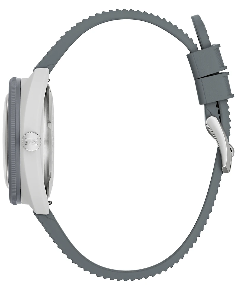 Bulova Men's Snorkel Gray Hnbr Rubber Strap Watch 41mm
