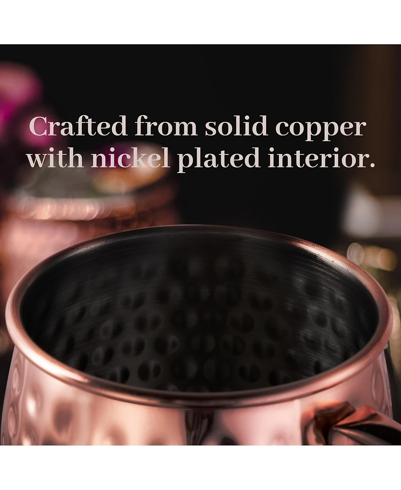 Megacasa 4 piece set of 16oz. Copper Moscow Mule Mugs