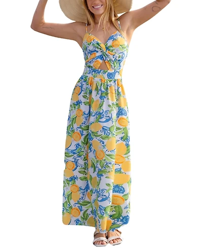 Cupshe Women's Juicy Twist Ornate Maxi Beach Dress