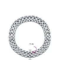 Bling Jewelry Traditional Jewelry Set Panther Link Chain Collar Necklace Gold Silver Plated 1518 Inch