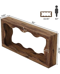 Tribesigns 63 Inches Farmhouse Console Table with Storage, Couch Behind Sofa, Long Entryway Table, Sofa Narrow Hal
