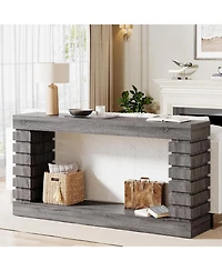 Tribesigns 70.8-Inch Long Console Table, Wood Entryway Table with Storage, Narrow Sofa Couch for Living Room Hallway