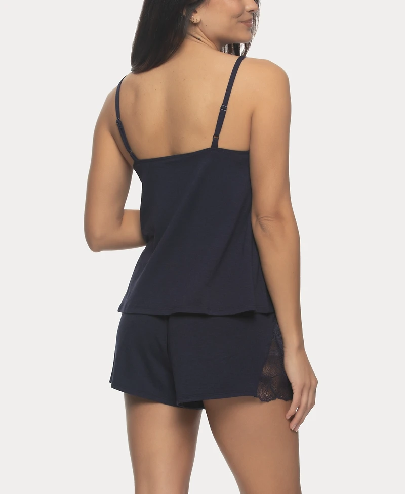 Felina Women's Desiree Short Sleeve Pajama Camisole and Set