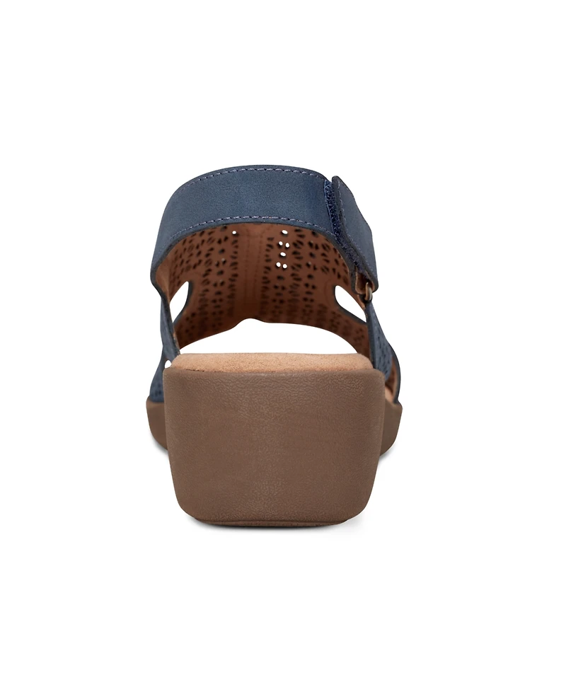 Easy Spirit Women's Kali Low Wedge Slingback Sandals