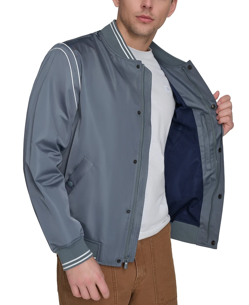 Champion Men's Varsity Stripe Bomber Jacket