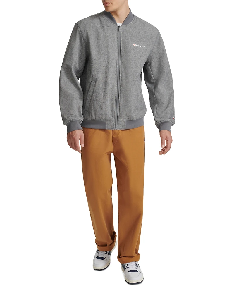 Champion Men's Logo Varsity Bomber Jacket