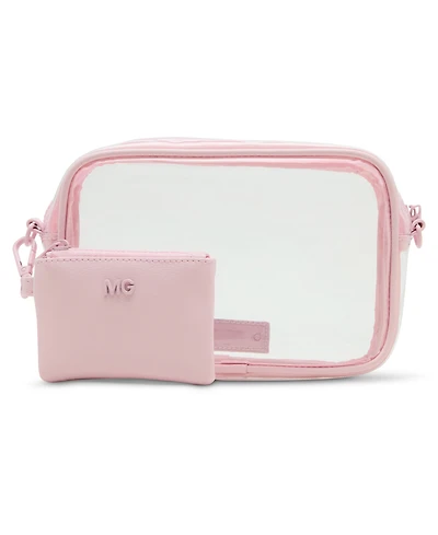 Madden Girl Ryann Clear Vinyl Camera Crossbody Bag