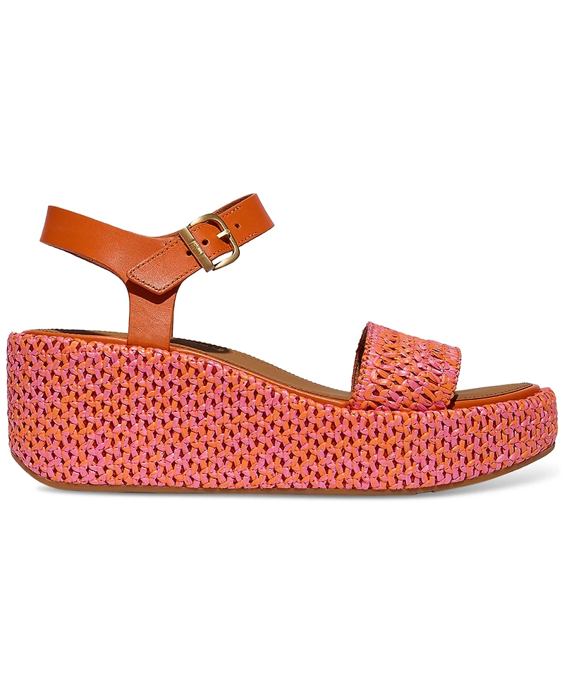 FitFlop Women's Platform Woven Wedge Sandals