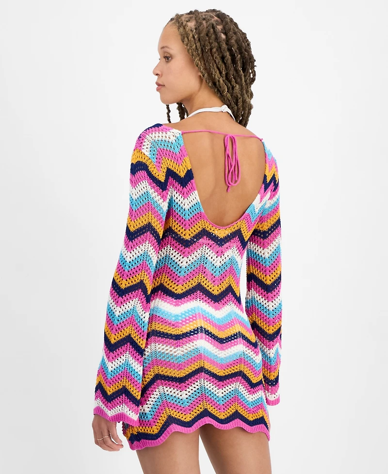 Miken Juniors' Chevron Dress Swim Cover-Up, Exclusively at Macy's