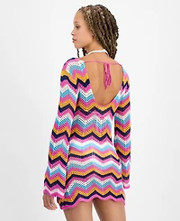 Miken Juniors' Chevron Dress Swim Cover-Up, Exclusively at Macy's