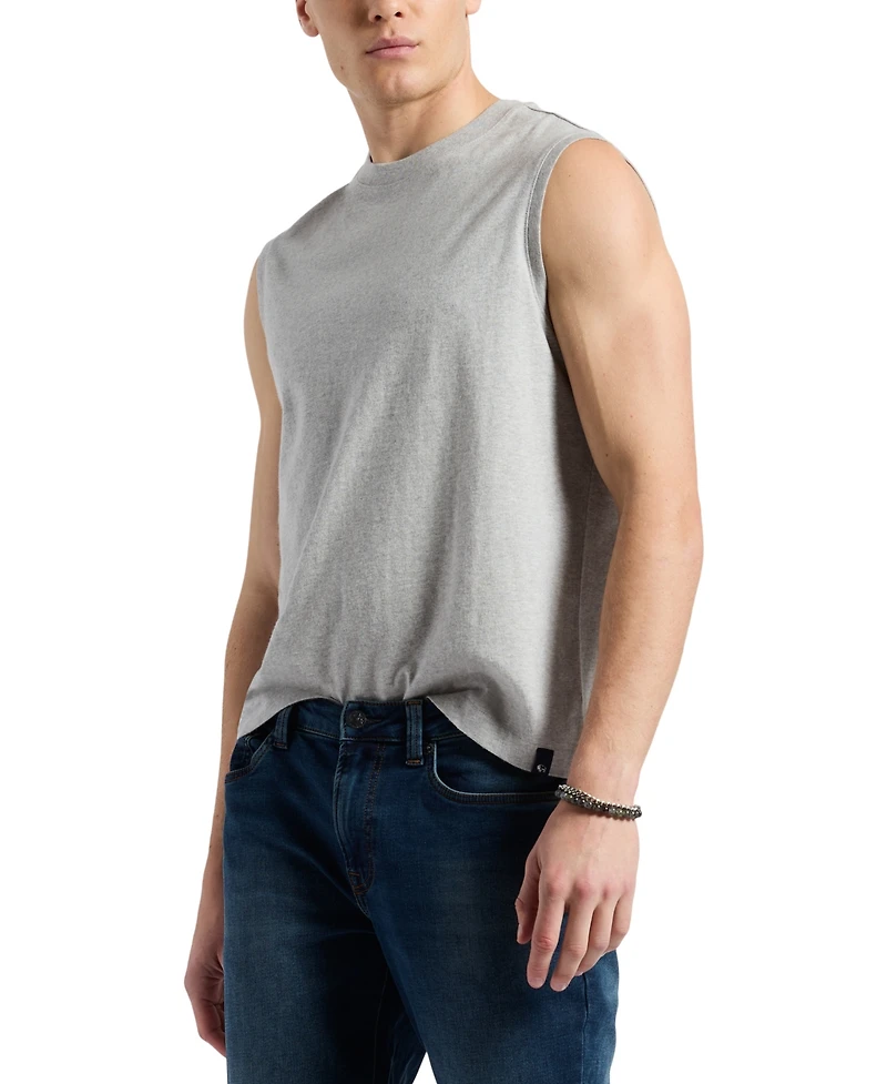 Men's Sleeveless Crew Neck Relaxed Tank Top