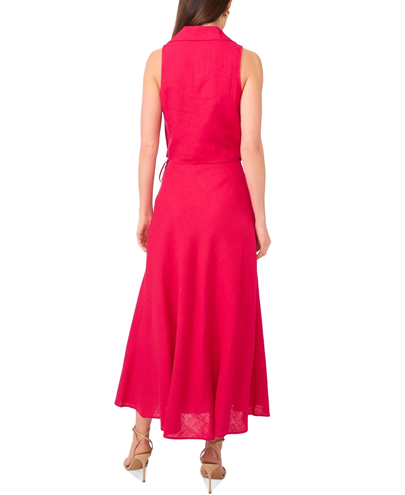 1.state Women's Collared Crossover Cropped Top
