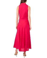 1.State Womens Collared Crossover Cropped Top A Line Maxi Skirt