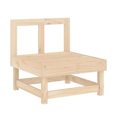 Patio Middle Sofa Solid Wood Pine