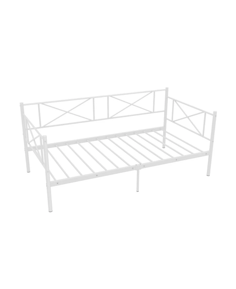 Platform Bed with Heavy-duty Metal Slat Support