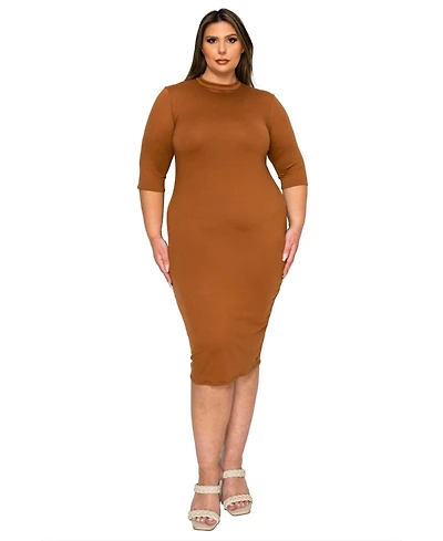 L I V D Women's Plus Mona Midi Dress