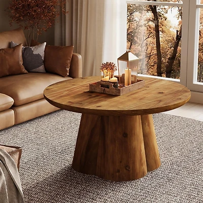 Tribesigns 45.28" Black Cloud Coffee Table, Cute Cream Living Room Center Furniture with Thick Tabletop & Solid Legs, Modern Minimalist Irregular Home