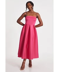 Quiz Women's Scuba Foam Bandeau Skater Dress