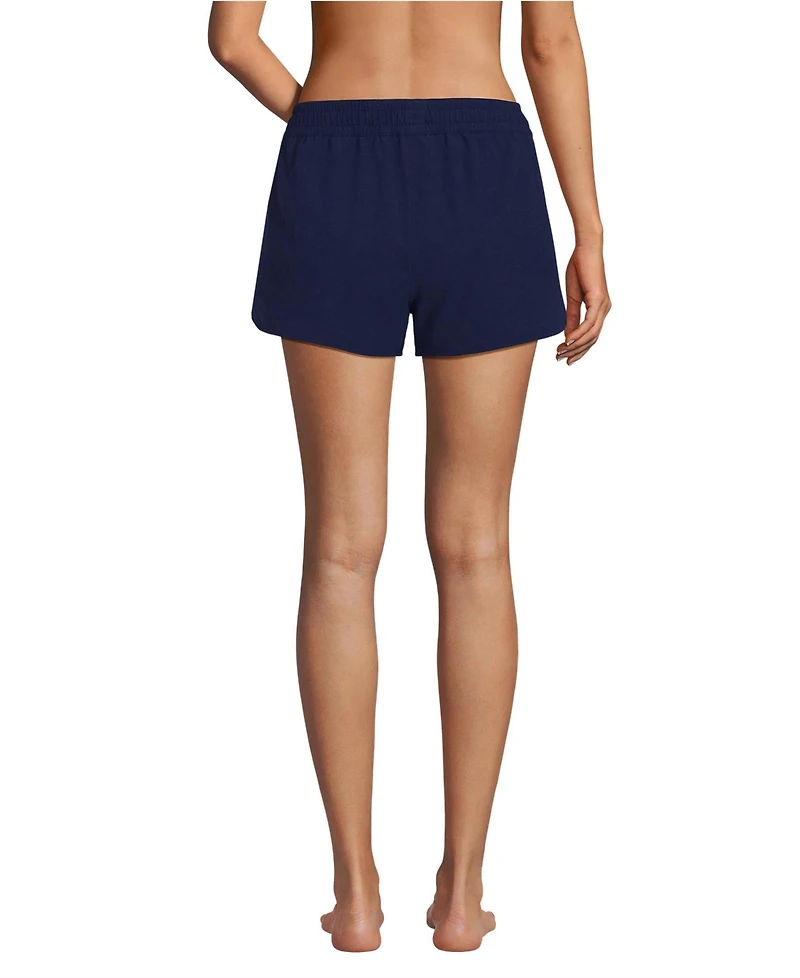 Lands' End Women's 3" Packable Cover-up Swim Shorts