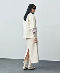 Mango Women's Short-Sleeved Fine Knit Sweater