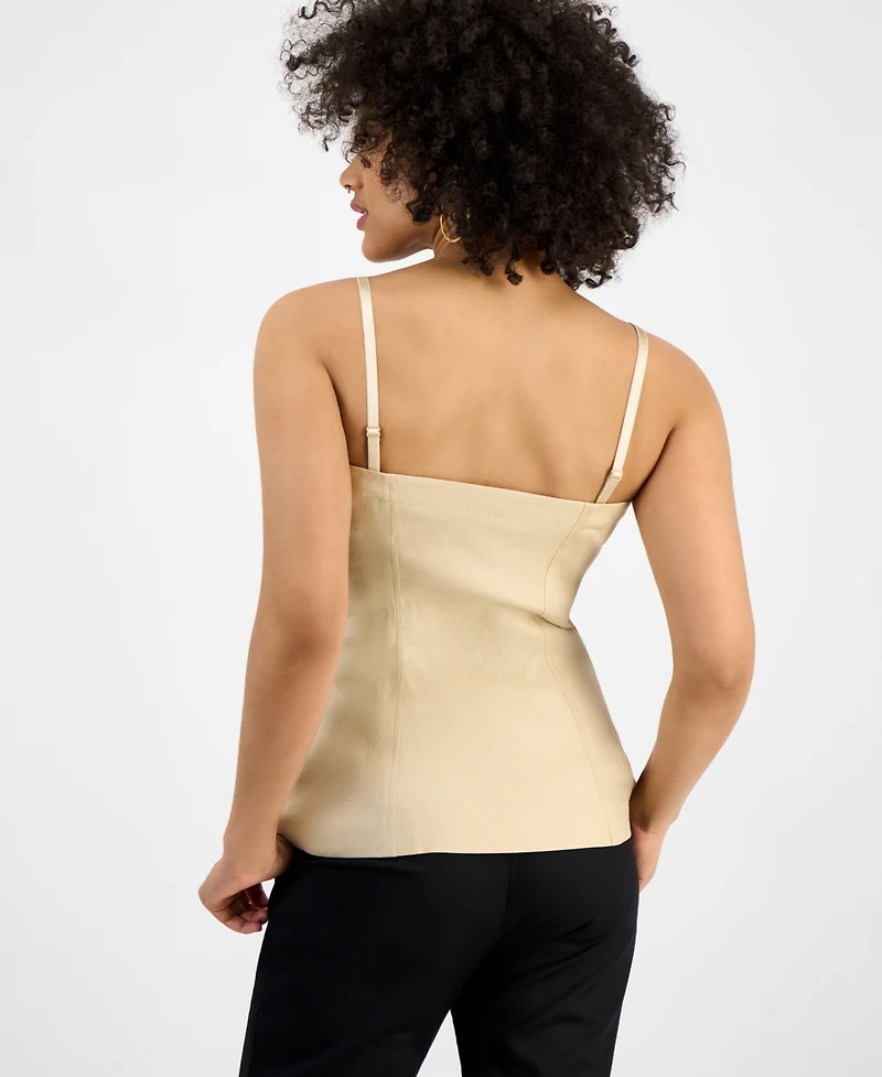 Guess Women's Isabeau Sleeveless Corset Button-Front Top