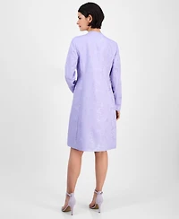 Le Suit Women's One-Button Long-Sleeve Topper Jacket & Sleeveless Sheath Dress, Regular Petite