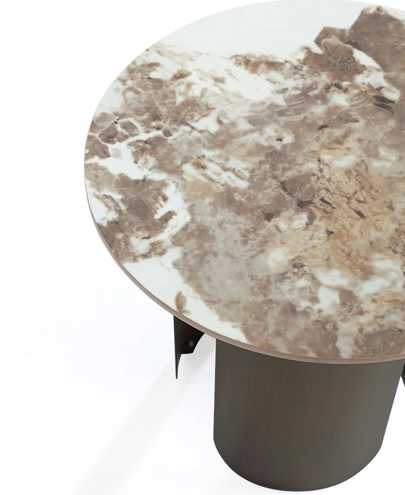 Manhattan Comfort Monica 19.68" Modern Sintered Stone Top End Table