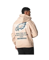 The Wild Collective Men's and Women's Cream Philadelphia Eagles Fleece Pullover Hoodie