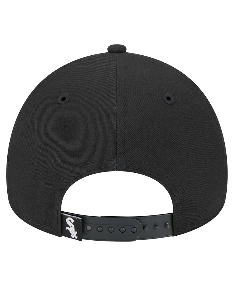 New Era Men's Black Chicago White Sox 9FORTY A-Frame Adjustable Hat