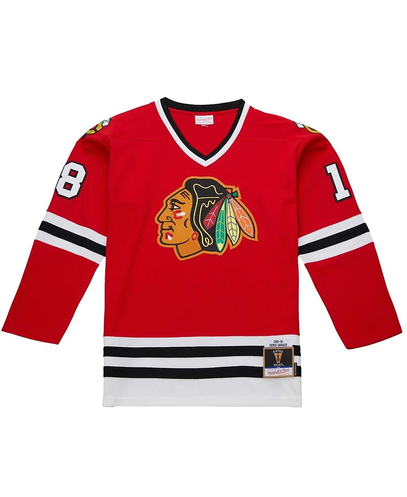 Mitchell & Ness Men's Denis Savard Scarlet Chicago Blackhawks 1980-81 Power Play Jersey