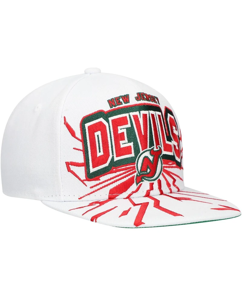 Mitchell & Ness Big Boys and Girls White New Jersey Devils After Shock Snapback Hat