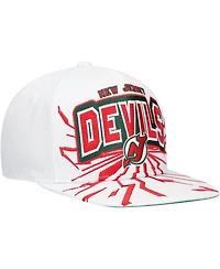 Mitchell & Ness Big Boys and Girls White New Jersey Devils After Shock Snapback Hat