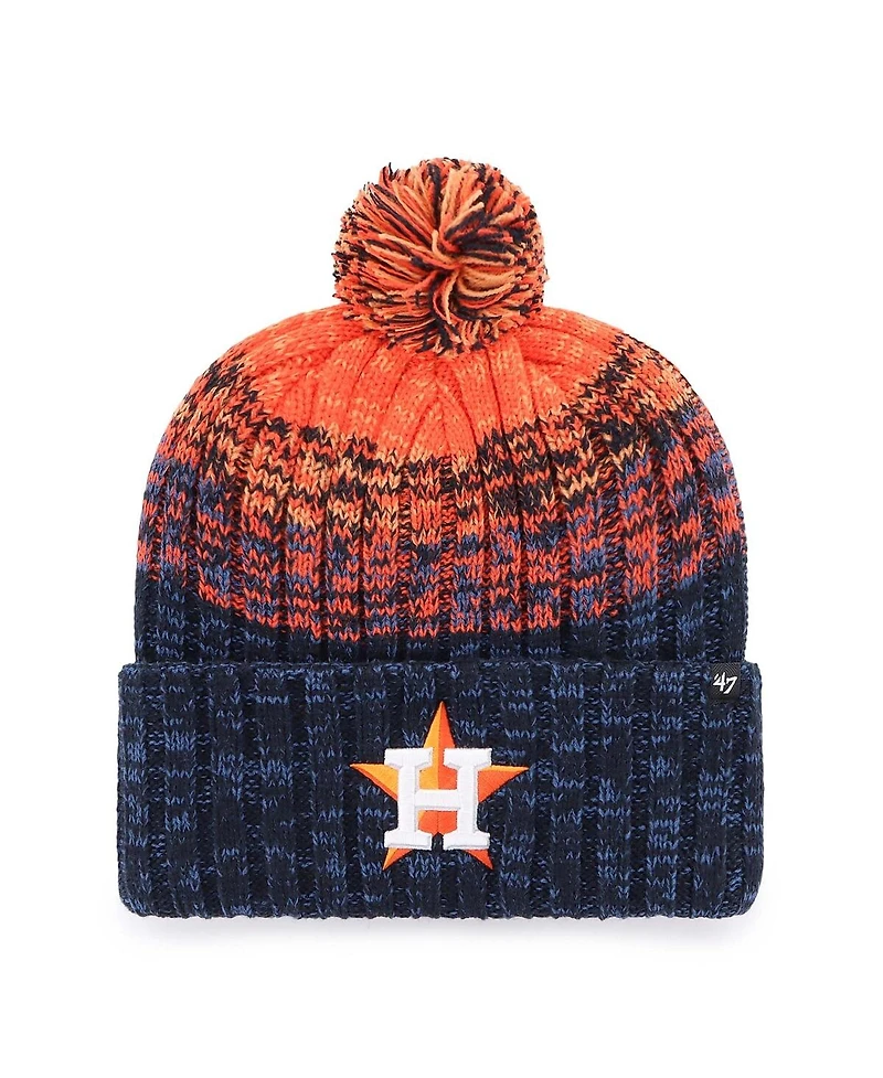 '47 Brand Men's Navy Houston Astros Cascade Cuffed Knit Hat with Pom