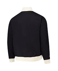 Mitchell & Ness Men's Black Chicago Blackhawks Vintage Coaches Cotton Twill Full-Zip Jacket
