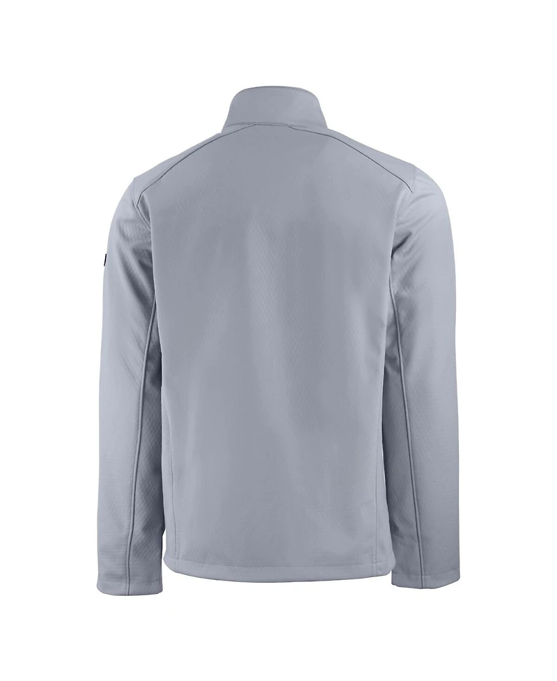 Cutter & Buck Men's Gray Ohio State Buckeyes Primary Logo Evoke Eco Softshell Full-Zip Jacket