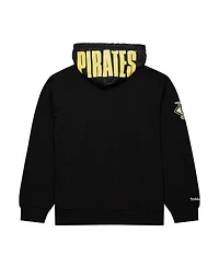 Mitchell & Ness Men's Black Pittsburgh Pirates Team Og 2.0 Current Logo Fleece Pullover Hoodie