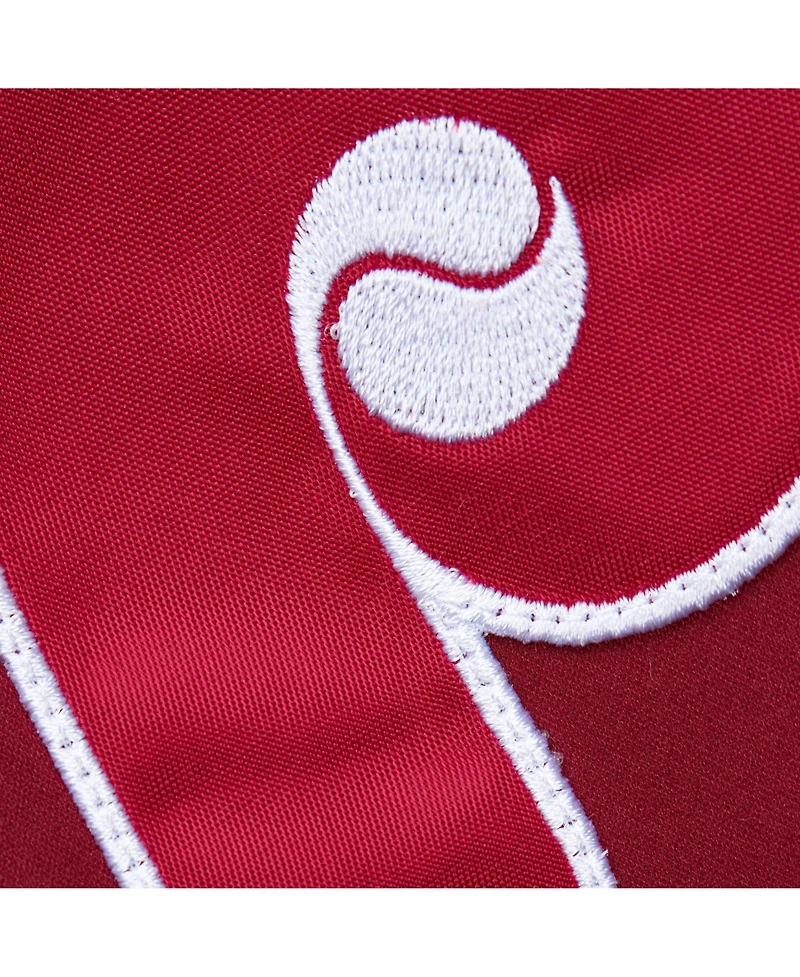 Mitchell & Ness Men's Burgundy Philadelphia Phillies Vintage Logo Satin Full-Zip Bomber Jacket