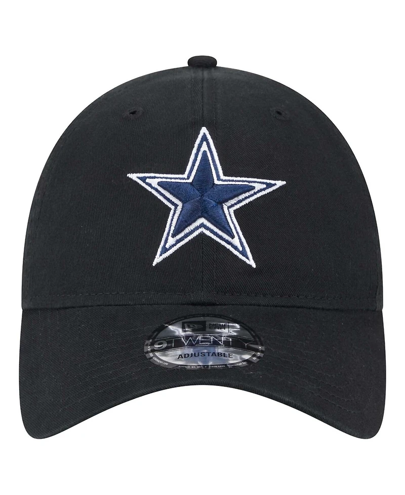 New Era Men's Black Dallas Cowboys Main 9TWENTY Adjustable Hat