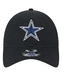 New Era Men's Black Dallas Cowboys Main 9TWENTY Adjustable Hat