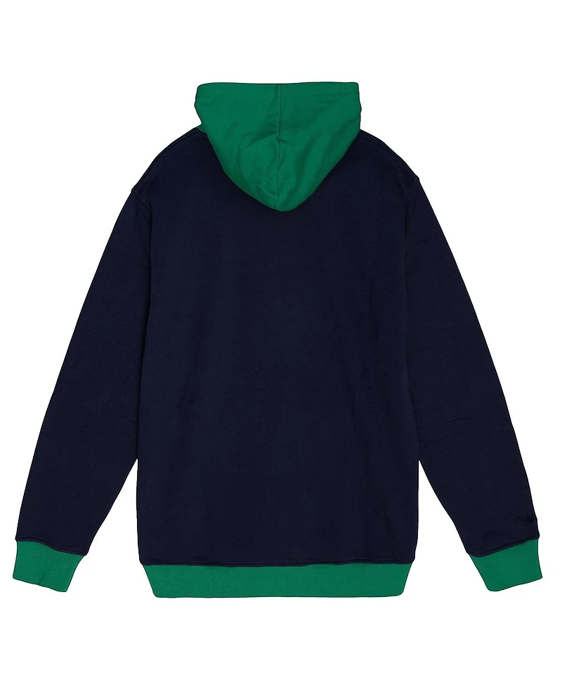 Mitchell & Ness Men's Navy Dallas Mavericks Hardwood Classics Big Face 5.0 Pullover Hoodie