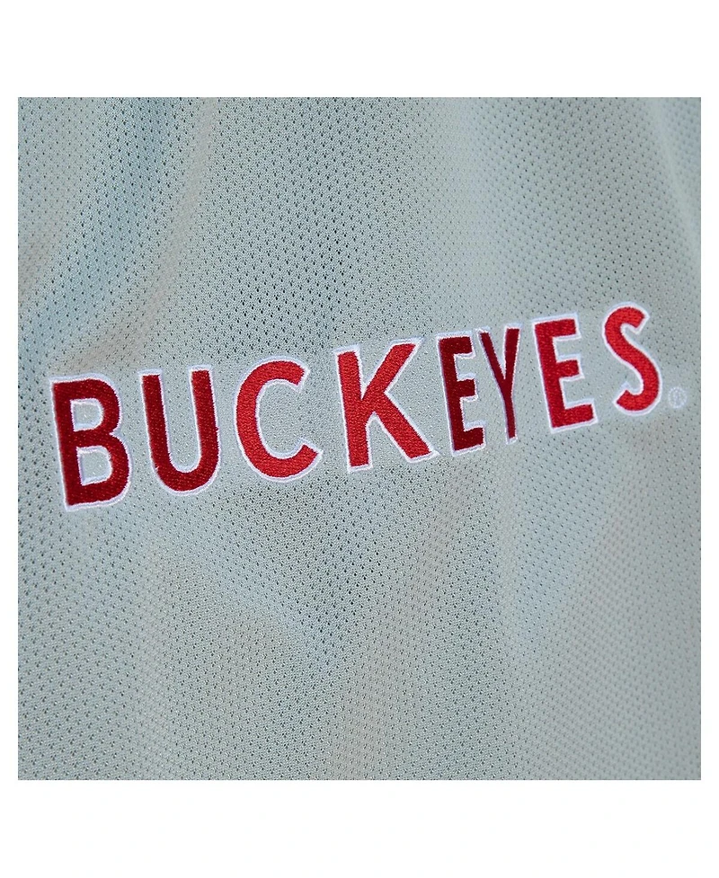 Mitchell & Ness Men's Silver Ohio State Buckeyes 1991 Alternate Authentic Shorts