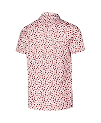 Garb Big Boys and Girls White Ohio State Buckeyes Earnest Allover Print Polo