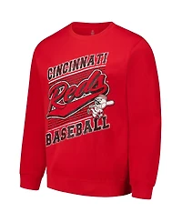 Stitches Men's Red Cincinnati Reds Pullover Sweatshirt