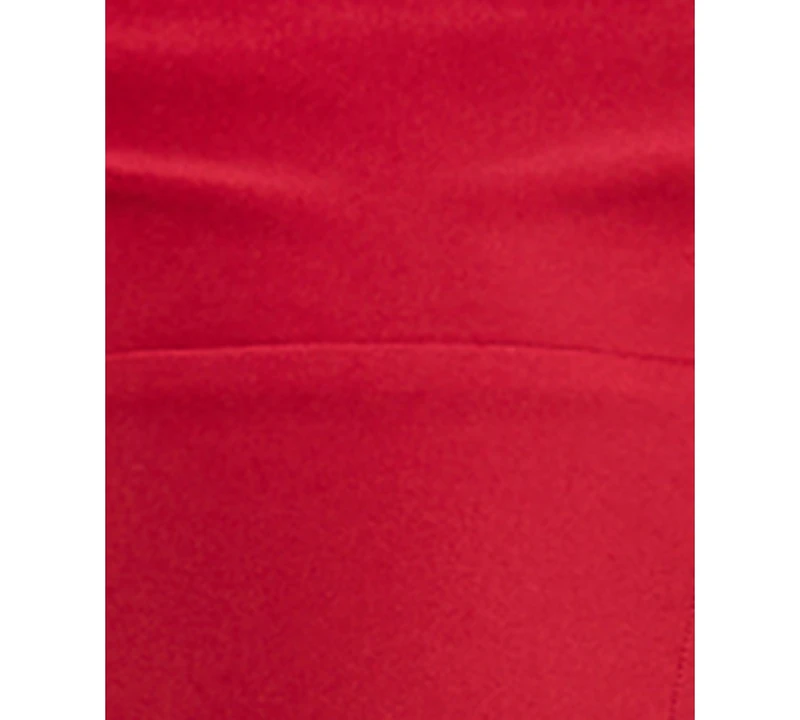 City Studios Juniors' Draped Sleeveless Satin Fit & Flare Dress