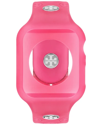 Tory Burch Women's The T Monogram Red Silicone Strap For Apple Watch 41mm